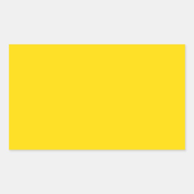 Yellow Color Rectangle Rectangular Sticker (Front)