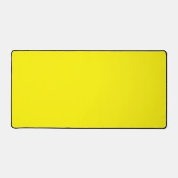 Yellow Color Simple Monochrome Plain Yellow Desk Mat by Kullaz at Zazzle