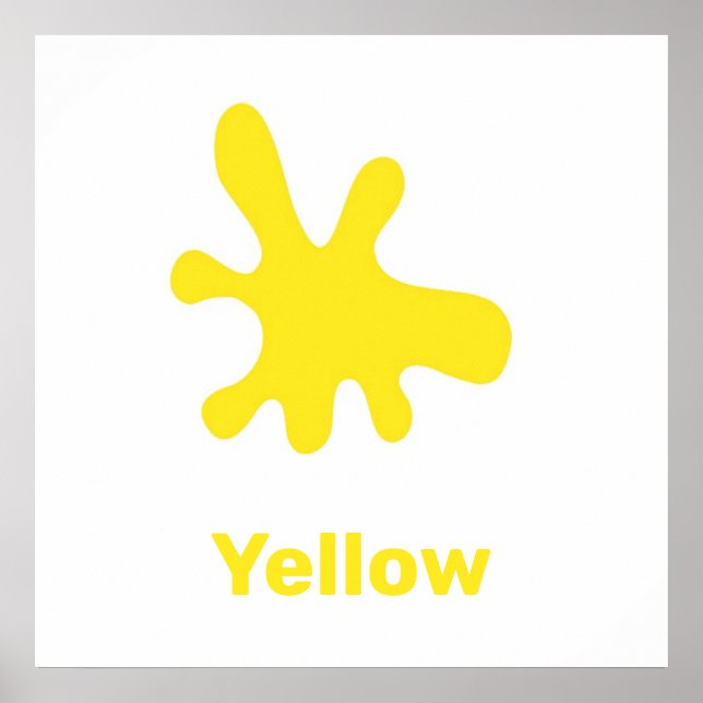 Yellow color with words poster (Front)