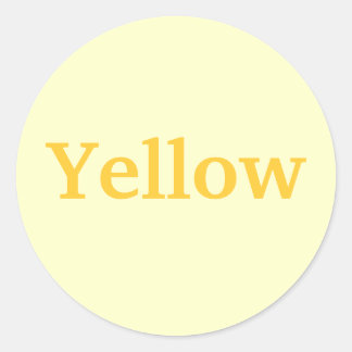Yellow Color Word on Light Yellow Stickers