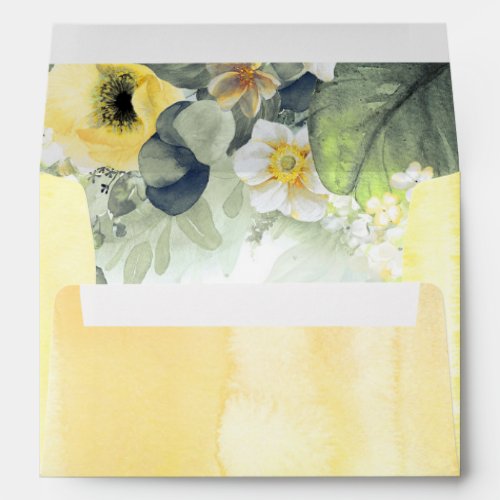 Yellow Colored Flowers Dreamy Summer Garden Envelope