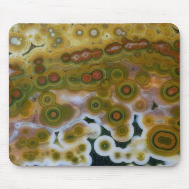 Yellow Colored Ocean Jasper Mouse Pad (Front)