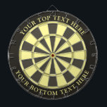 Yellow Colors Dartboard with Custom Text<br><div class="desc">Dartboard with retro yellow colors and two custom text areas. You can easily change every color clicking on customize button.</div>