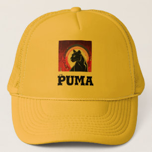 Yellow colour Cap puma logo printed items