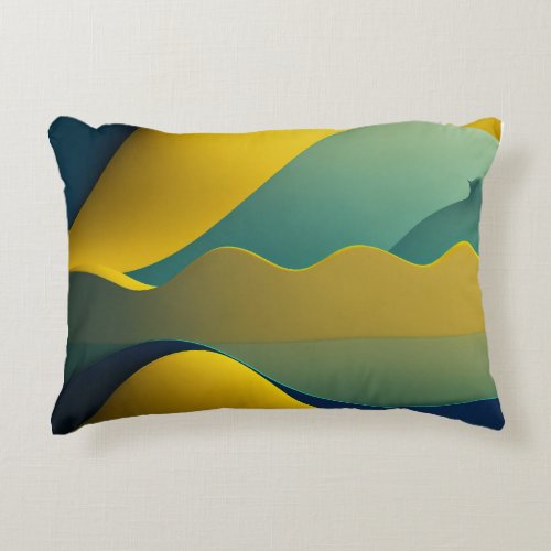Yellow colour designed Accent Pillow