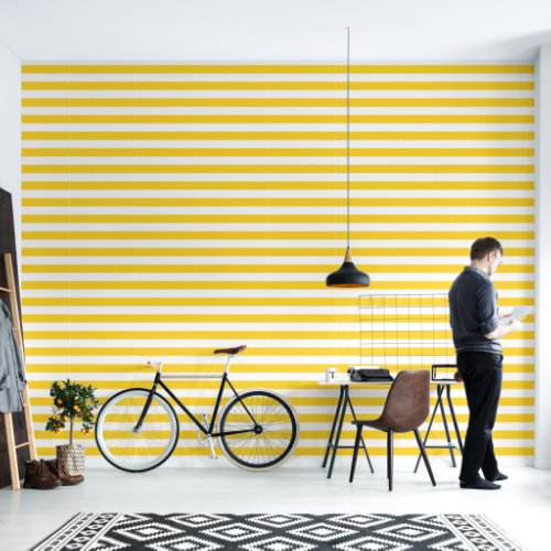 Yellow Coloured Stripes Design  Wallpaper