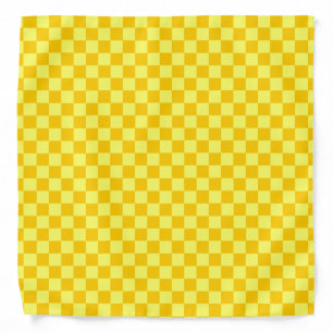 Yellow Combination Checkerboard by ShirleyTaylor Bandana