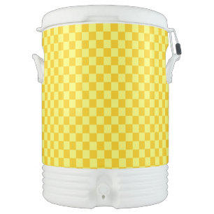 Yellow Combination  Checkerboard by ShirleyTaylor Beverage Cooler