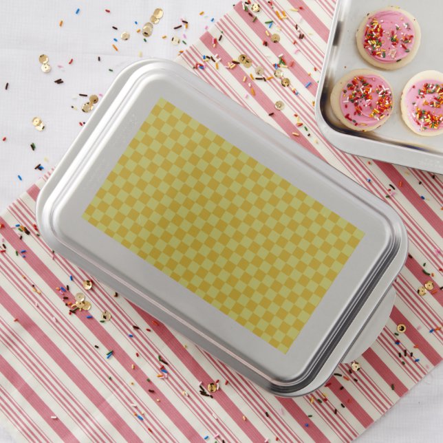 Yellow Combination Checkerboard by ShirleyTaylor Cake Pan (In Situ)