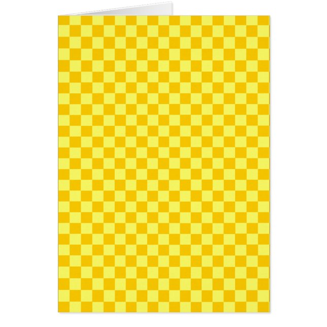 Yellow Combination Checkerboard by ShirleyTaylor Cards (Front)