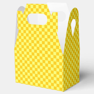 Yellow Combination Checkerboard by ShirleyTaylor Favor Boxes