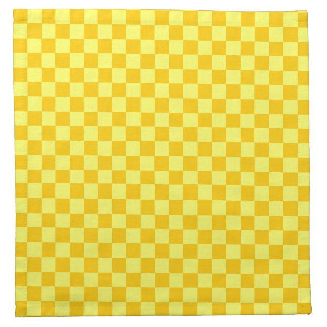 Yellow Combination Checkerboard by ShirleyTaylor Napkin (Front)