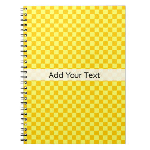Yellow Combination Checkerboard by ShirleyTaylor Notebook