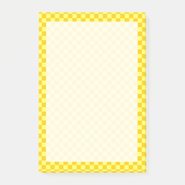 Yellow Combination Checkerboard by ShirleyTaylor Post-it Notes (Front)