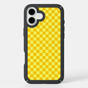 Yellow Combination Checkerboard by ShirleyTaylor iPhone 16 Plus Case