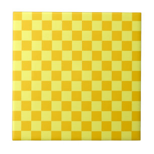 Yellow Combination Checkerboard by ShirleyTaylor Tile