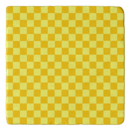 Yellow Combination Checkerboard by ShirleyTaylor Trivet