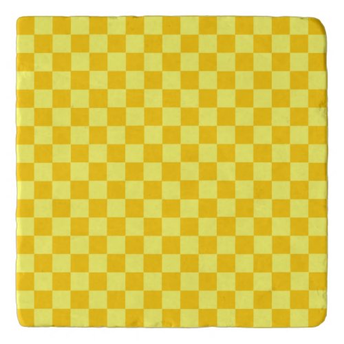 Yellow Combination Checkerboard by ShirleyTaylor Trivet