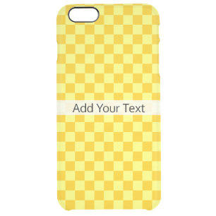 Yellow Combination Checkerboard by ShirleyTaylor Clear iPhone 6 Plus Case