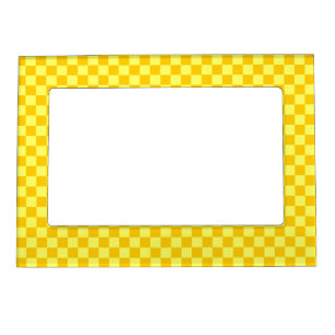 Yellow Combination Classic Checkerboard by STaylor Magnetic Frame