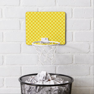 Yellow Combination Classic Checkerboard by STaylor Mini Basketball Hoop
