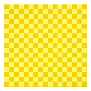 Yellow Combination Classic Checkerboard by STaylor Photo Print