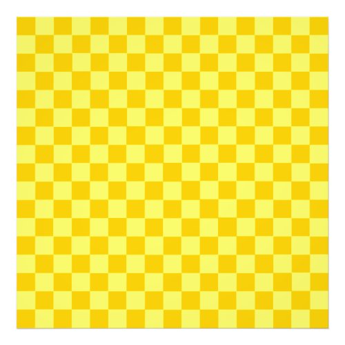 Yellow Combination Classic Checkerboard by STaylor Photo Print