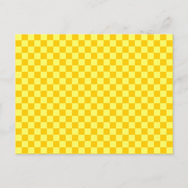 Yellow Combination Classic Checkerboard by STaylor Postcard (Front)