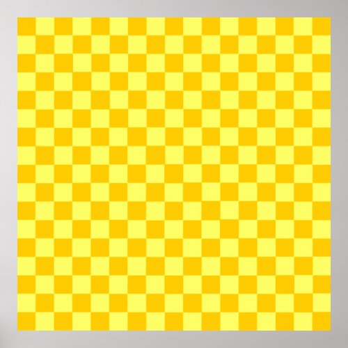 Yellow Combination Classic Checkerboard by STaylor Poster