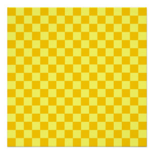Yellow Combination Classic Checkerboard by STaylor Poster