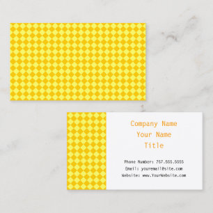 Yellow Combination Diamond Pattern by STaylor Business Card