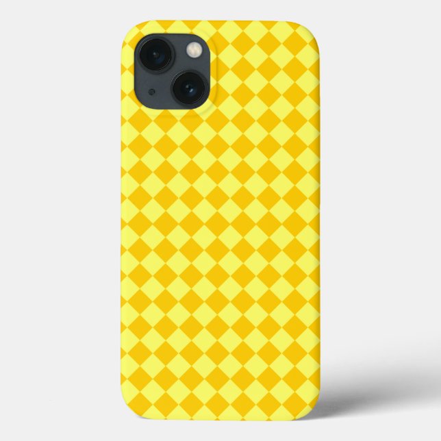 Yellow Combination Diamond Pattern by STaylor  Case-Mate iPhone Case (Back)