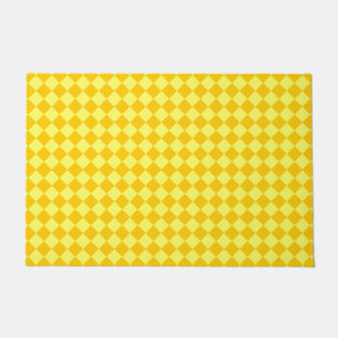Yellow Combination Diamond Pattern by STaylor Doormat