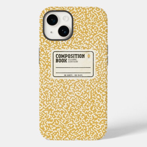 Yellow Composition Notebook Case_Mate iPhone Case