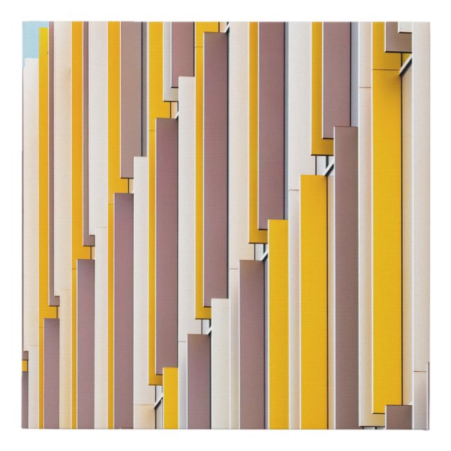 YELLOW CONCRETE BUILDING DURING DAYTIME FAUX CANVAS PRINT (Front)