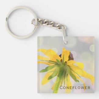  Yellow Coneflower on Old Gold Metal