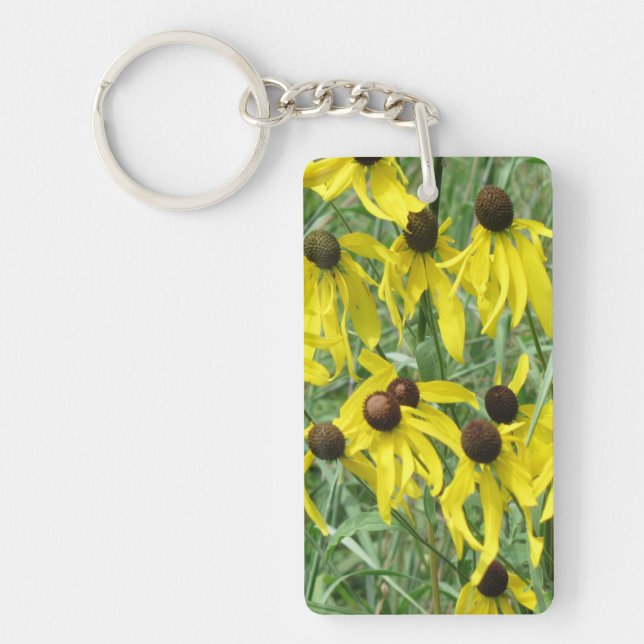 Yellow Coneflowers  Keychain (Front)