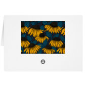 Yellow coneflowers on dark blue (Back Horizontal)