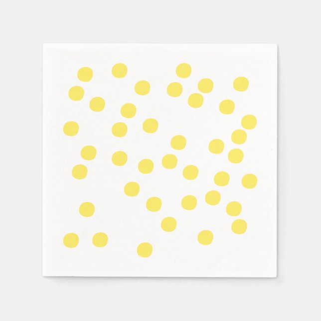 Yellow Confetti / Polkadots Napkins (Front)