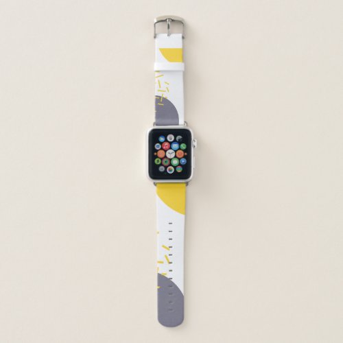 Yellow cool modern trendy geometric art apple watch band