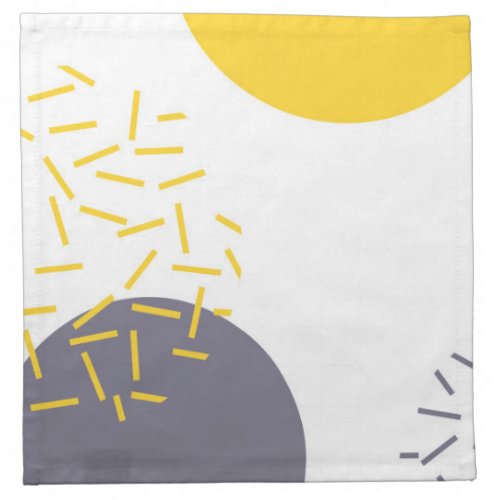 Yellow cool modern trendy geometric art cloth napkin