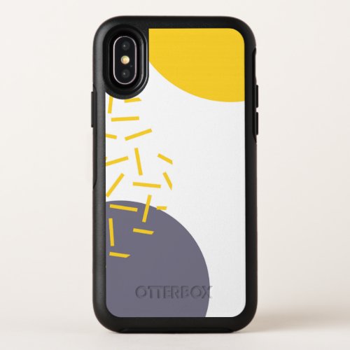 Yellow cool modern trendy geometric art OtterBox symmetry iPhone x case
