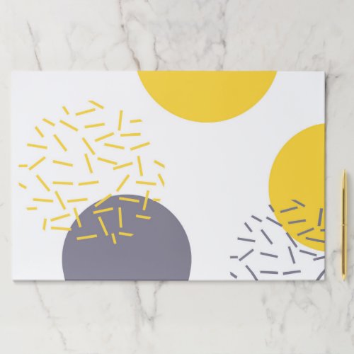 Yellow cool modern trendy geometric art paper pad