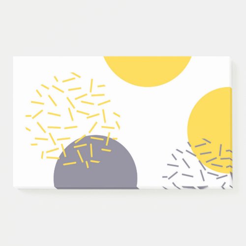 Yellow cool modern trendy geometric art post_it notes