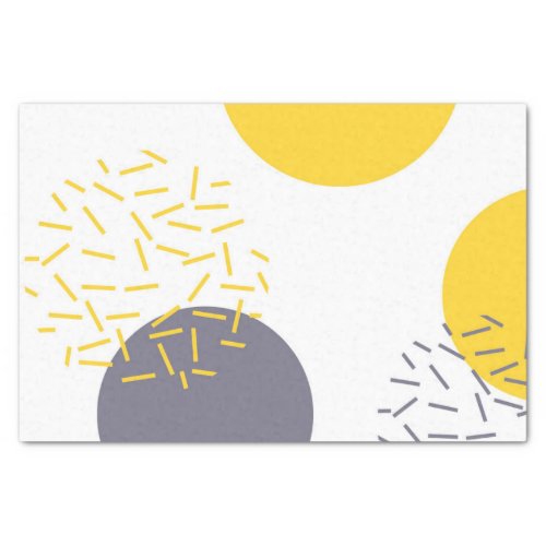 Yellow cool modern trendy geometric art tissue paper