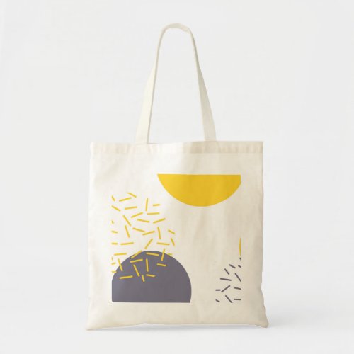 Yellow cool modern trendy geometric art tote bag