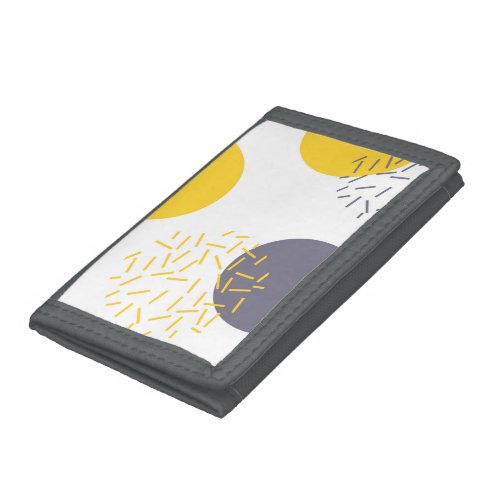 Yellow cool modern trendy geometric art trifold wallet
