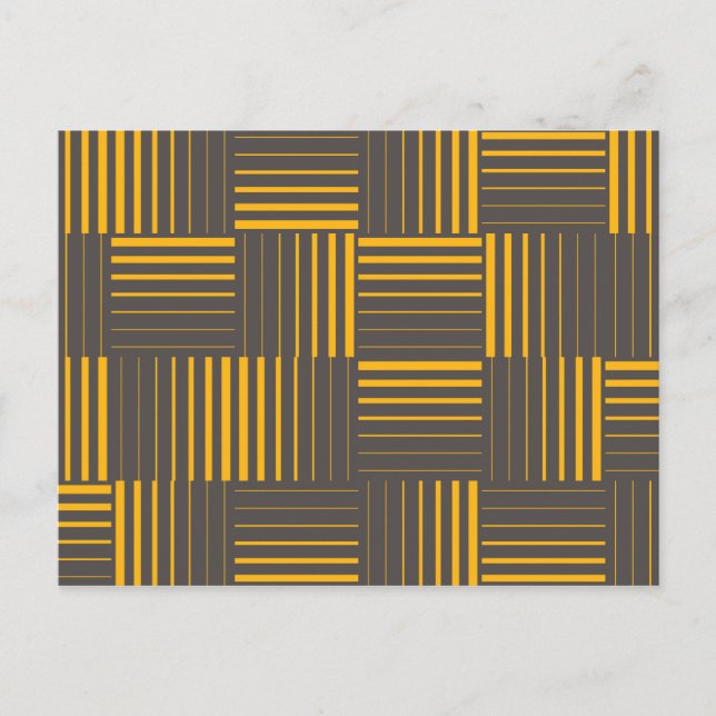 Yellow, cool, unique, trendy, modern lines postcard (Front)