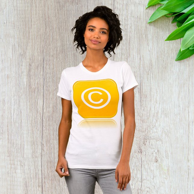 Yellow Copyright Symbol Icon T-Shirt (Creator Uploaded)
