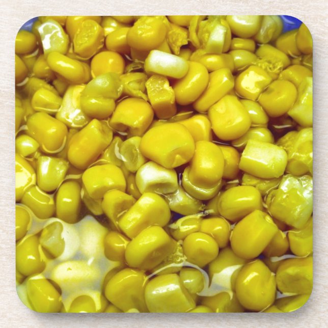 Yellow Corn Beverage Coaster (Front)